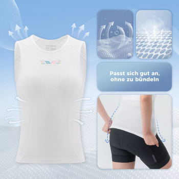 Preview: ROCKBROS | TVI Damen Radtrikot – Ärmelloses Unterhemd, atmungsaktive Radsport-Funktionsweste